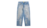 Distressed Stencil Denim "Washed Indigo" DSM S26 068