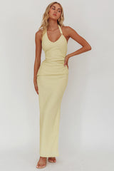 Always Ready Asymmetric Hem Halter Top Sage