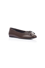VERALi Eugenie Ballet Flats Chocolate Brown Micro