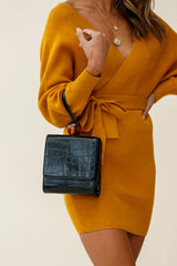 Audrey Wrist Strap Bead Purse Black