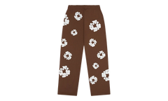 Cotton Wreath Open Hem Sweatpants "Brown" DT422