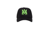 MA Logo Trucker Hat "Black Neon Green" MDS357 002