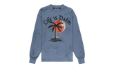 Sunset Palm Garment Dyed T-Shirt "Indigo Black" PMAB002F22JER0034910