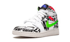 Air Jordan 1 Mid GS "All Over Logos" 554725 143
