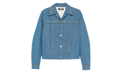 Crystal Pleated Cadet Jacket "Retro Indigo" AMDNJT1004 RETR