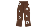 Cotton Wreath Open Hem Sweatpants "Brown" DT422