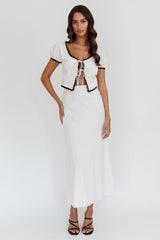 Wistful Midi Skirt White