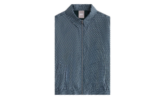 Gesa Monogram Silk Coach Jacket "Navy" khw010114 336
