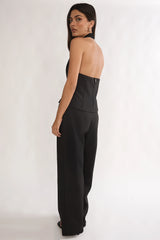 Meri Side Pocket Trouser Pants Black