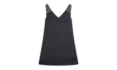 EMBROIDERED V-NECK DRESS "Black" RW DR9014 5584 P23 10