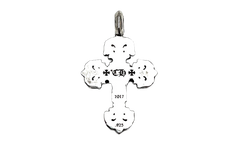 Filigree Cross Pendant With Ballchain "Silver" CHRM0803