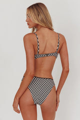 Cheerful Ric Rac Trim Bikini Bottom Gingham