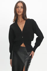 Nolana Buttoned Cardigan Black