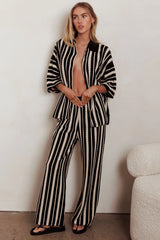 Influence Knit Straight Leg Pants Black