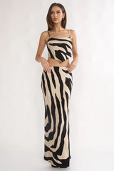 Blythe V-Hem Cami Top Zebra Black