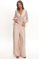 Anessa Balloon Sleeve Top Polka Dot Cream