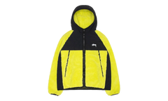 Sherpa Paneled Hooded Jacket "Lime" STUS393