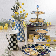 Royal Check Enamel Compote - Small
