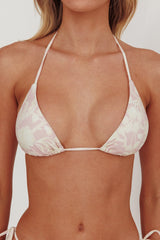 Janina Triangle String Bikini Top Paisley Floral