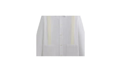 Seersucker Long-Sleeve Boxy Collared Overshirt "White" KHM032080 101