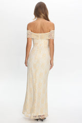 Tilda Off-Shoulder Maxi Dress Lace Butter