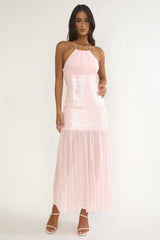 Wilma Sequin Bodice Maxi Dress Pink