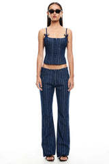 LIONESS Charismatic Denim Corset Navy