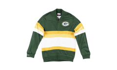 NFL Front Stripe Full Zip Sweater "Green Bay Packers - Hunter Green" SWTRAJ18024 GBPHNGN
