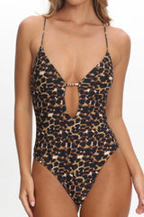 Ivara Tied Back One-Piece Swimsuit Leopard