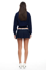 LIONESS Racquet Club Knit Sweater Navy