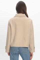London Night Double-Breasted Coat Oat