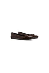 THERAPY Laine Ballet Flat Chocolate Croc