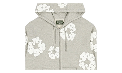 Cotton Wreath Zip Up Hooded Sweatshirt "Grey" DT373
