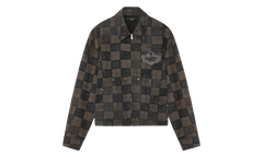 Checkered Work Jacket "Brown" AMOUJA1103 210